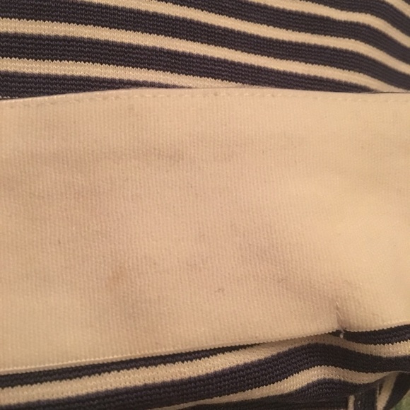 Ann Taylor Navy Blue Striped Off Shoulder Top XS - Picture 8 of 8